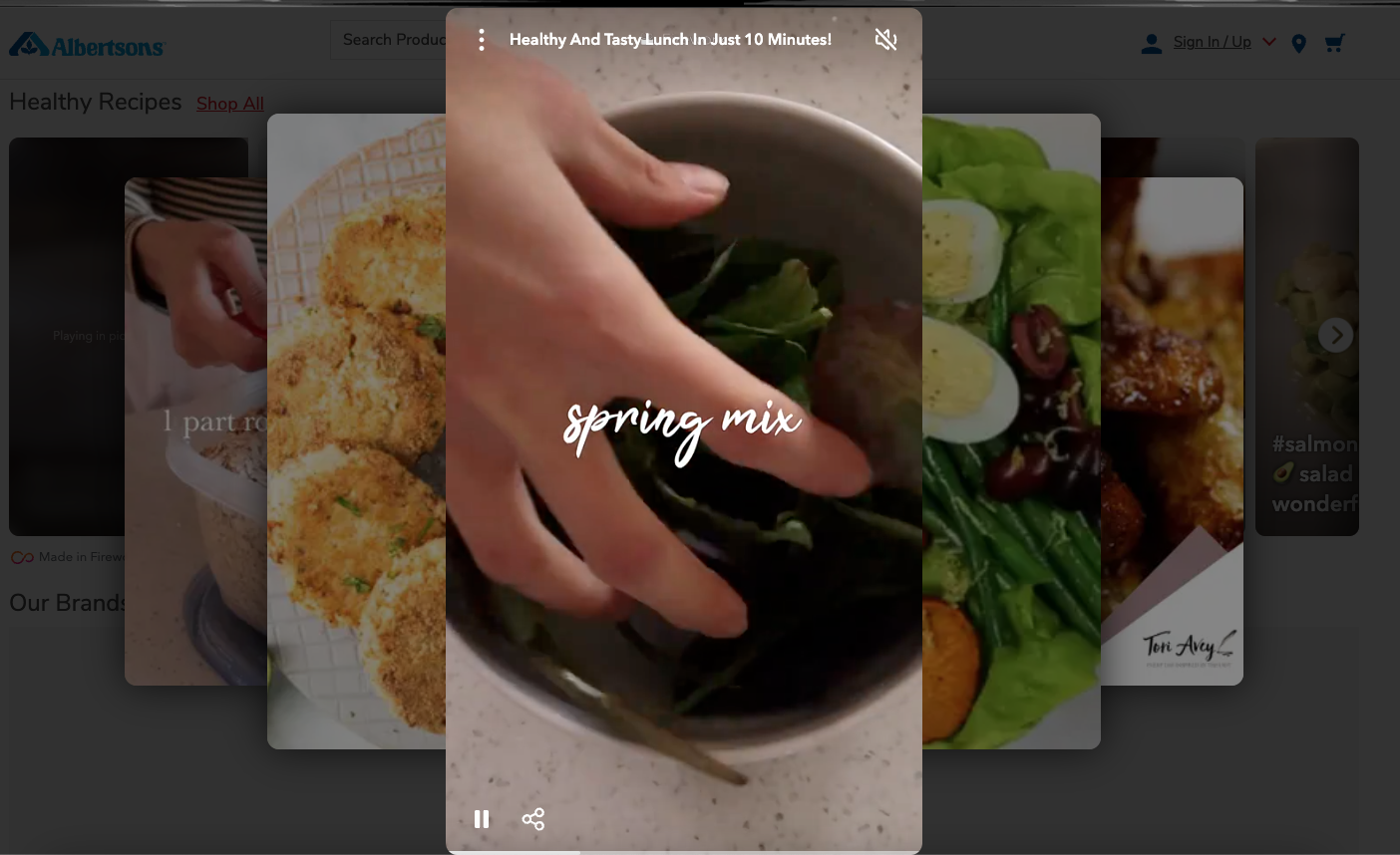 Shoppable Video Examples Albertsons 