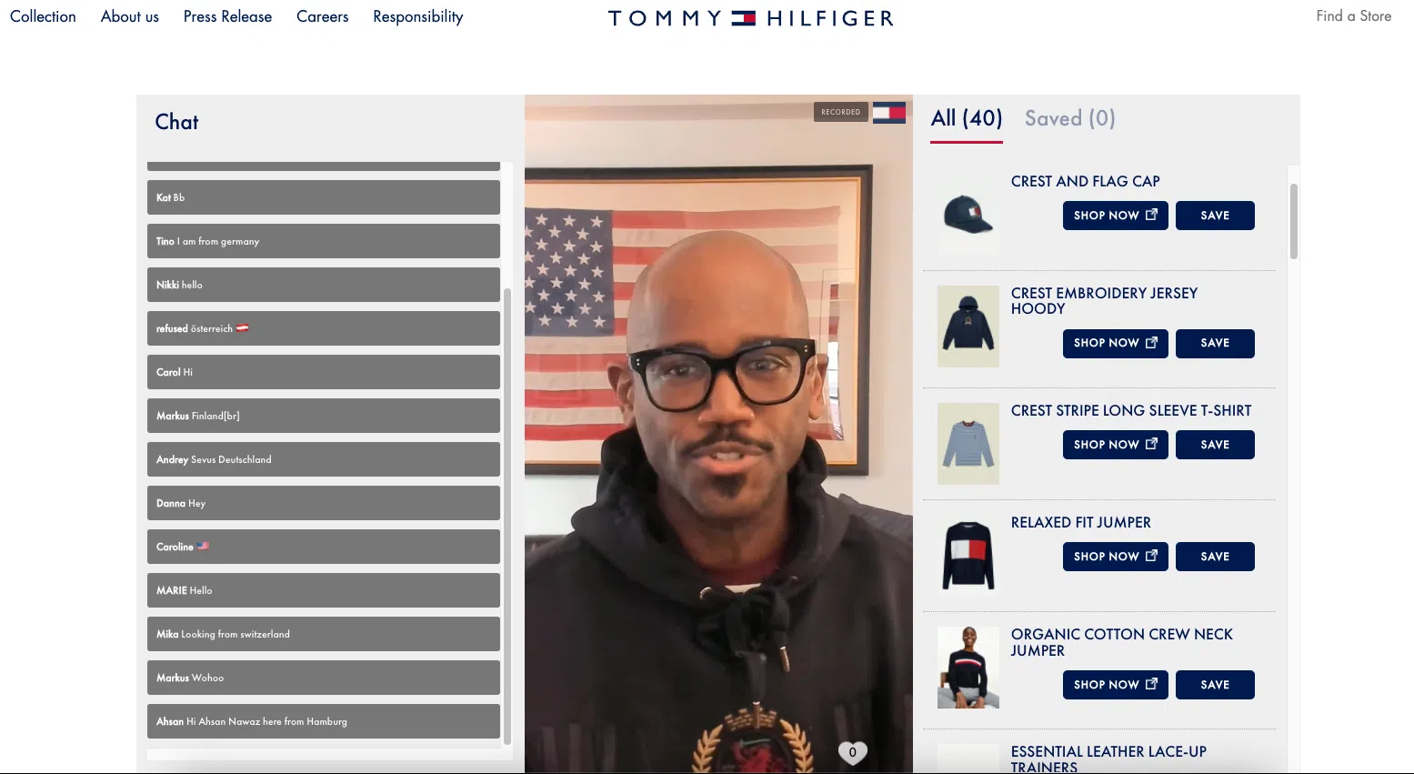 live commerce example tommy hilfiger