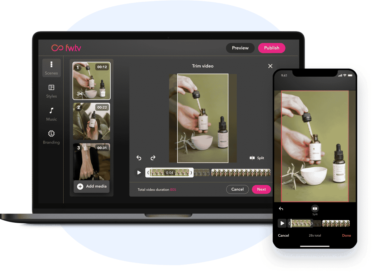Firework Studio helps brands create professional videos online with customizable templates, editing tools, and AI-assisted editing.